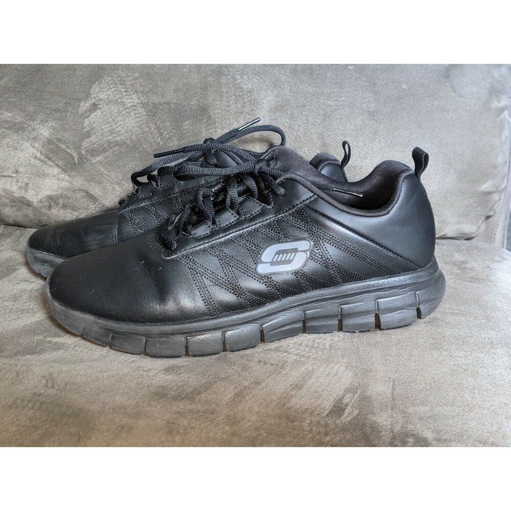 Women's Skecherssize 10 Work Skid resistant Black Relaxed Fit Memory